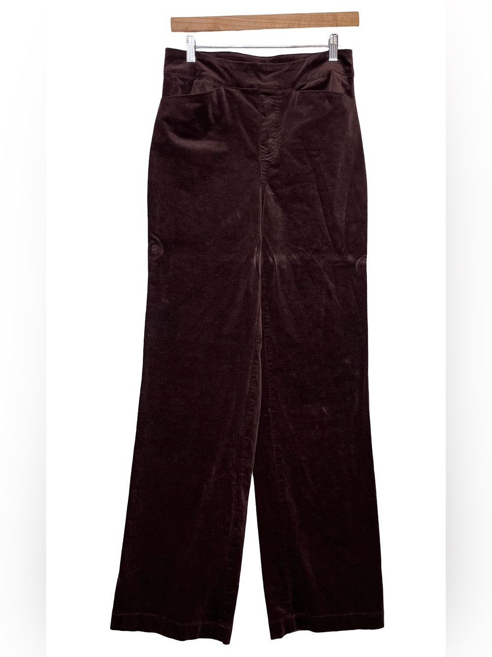 DG2 Whimsigoth Fairy Grunge Boho Dark Academia Brown Velvet High-Rise Pants 6